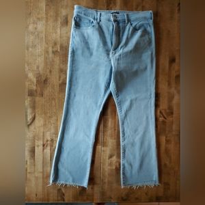 Express Light Blue Ankle Cropped Jeans